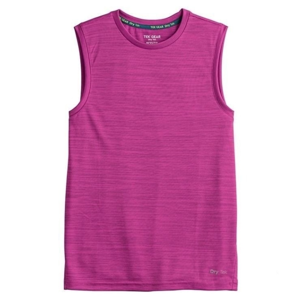 NWT Boys Tek Gear Dry Tek Muscle Tank in Ruby Gemstone Berry